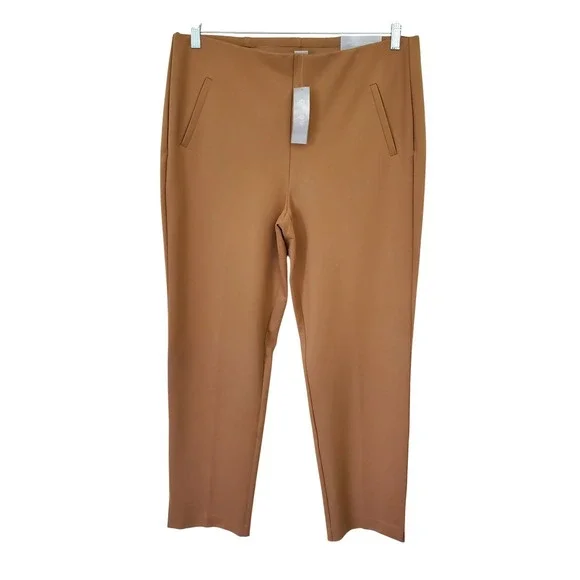 Chico's 2.5 So Slimming 360 Juliet Slim Leg Pants Camel Tan US 14 NWT Ponte - Picture 1 of 10